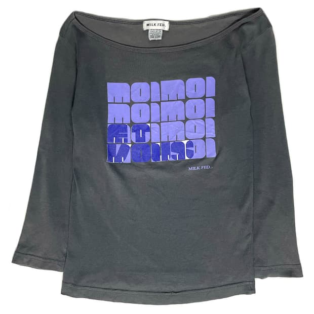 MILK FED 보트넥 티셔츠 