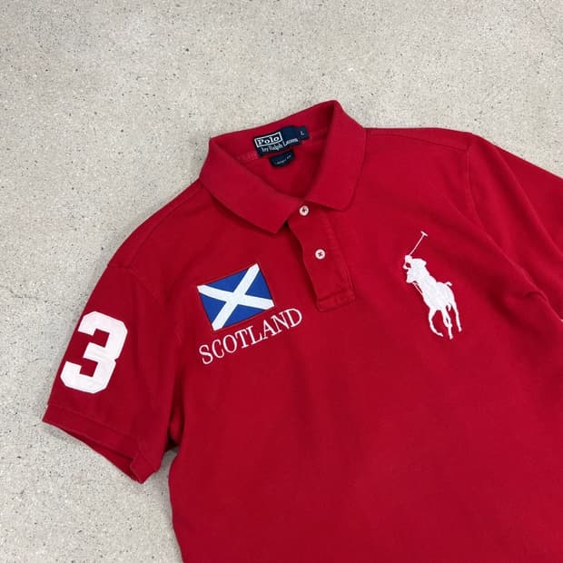 폴로 랄프로렌 스코틀랜드 빅포니 카라티셔츠