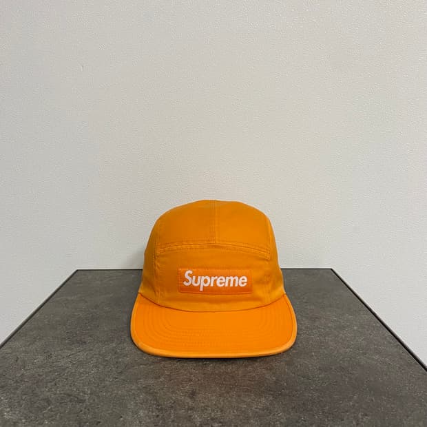 (OS) 슈프림 박스로고 캠프캡 모자 워시드 오렌지