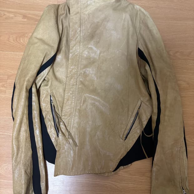 Ekam 하이넥 레더자켓 교환