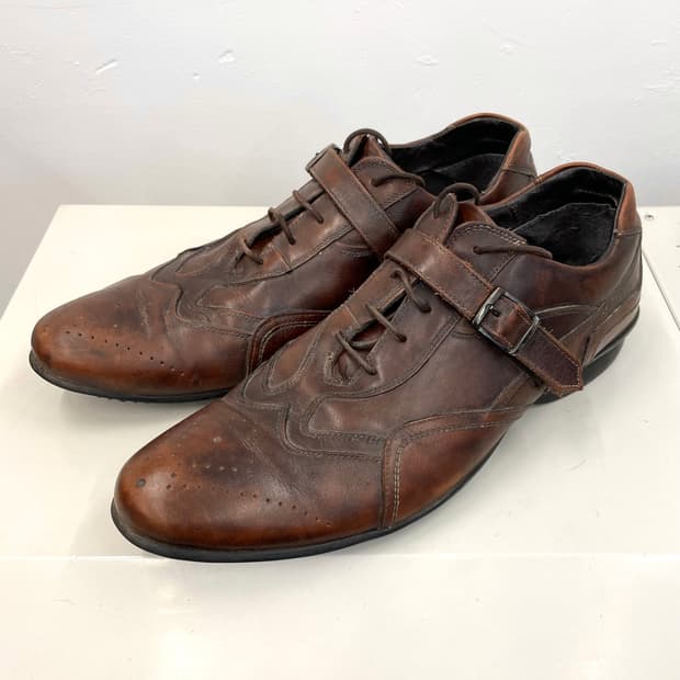 [280] bata 브라운 레더 슈즈