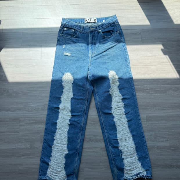 세터 디스트로이드 뉴트로핏 데님 팬츠 레트로블루
