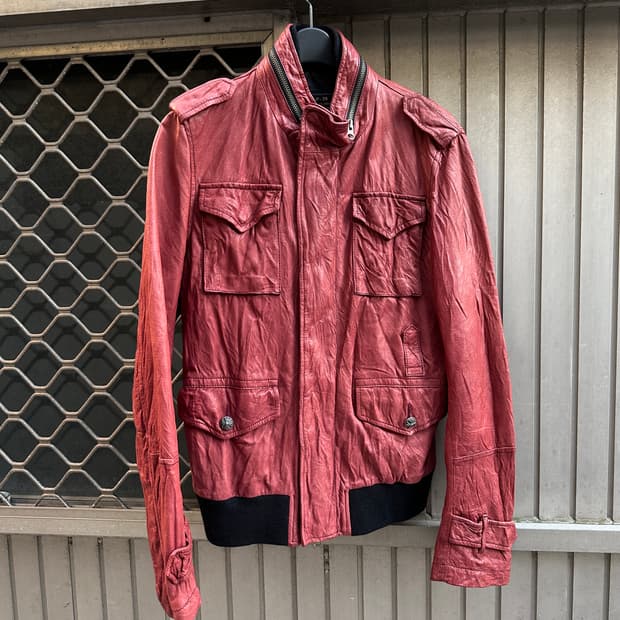 00s 291295 = HOMME 2way leather jacket 