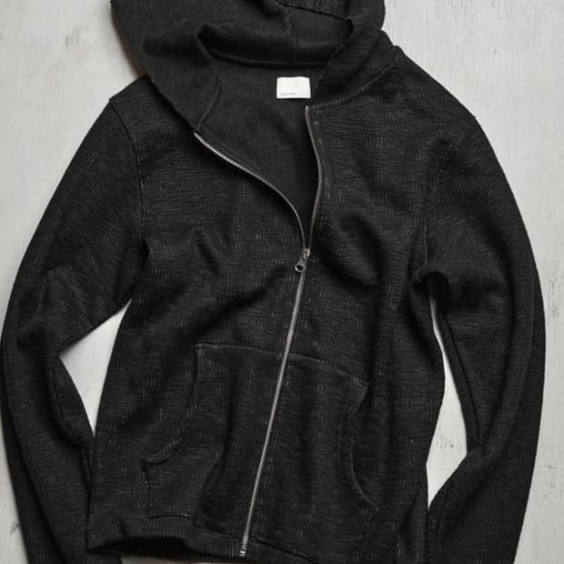 모노프리베 텍스처 후드집업 블랙 3사이즈