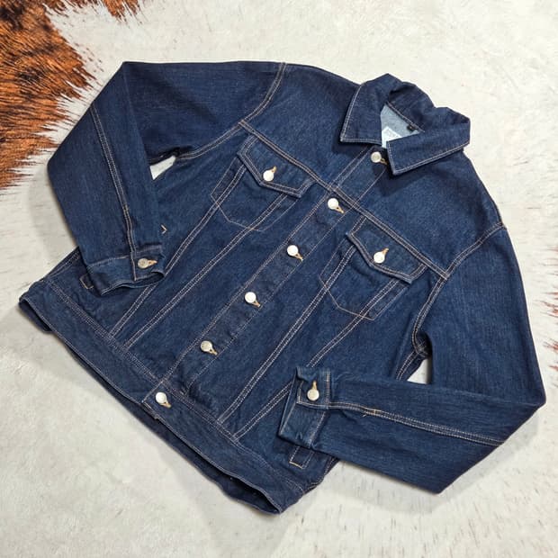 진청 스티치 트러거 데님 자켓