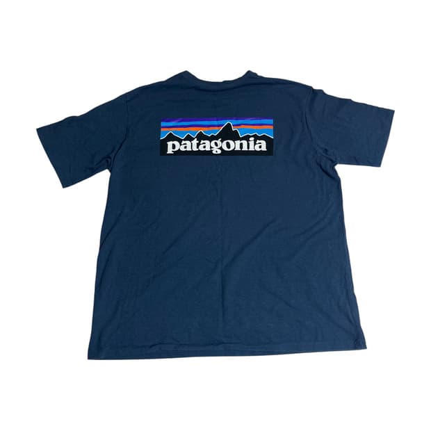 파타고니아 클래식 네이비 로고 티셔츠 L