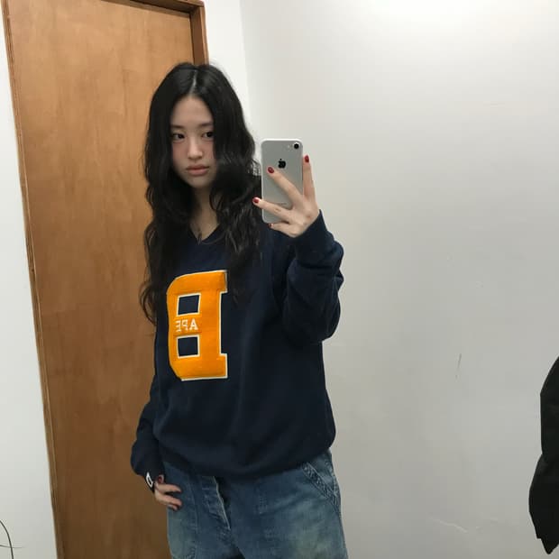 베이프 A BATHING APE Chenille B  Sweatshirt