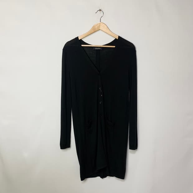 막스마라 블랙 롱 가디건 정품 빈티지