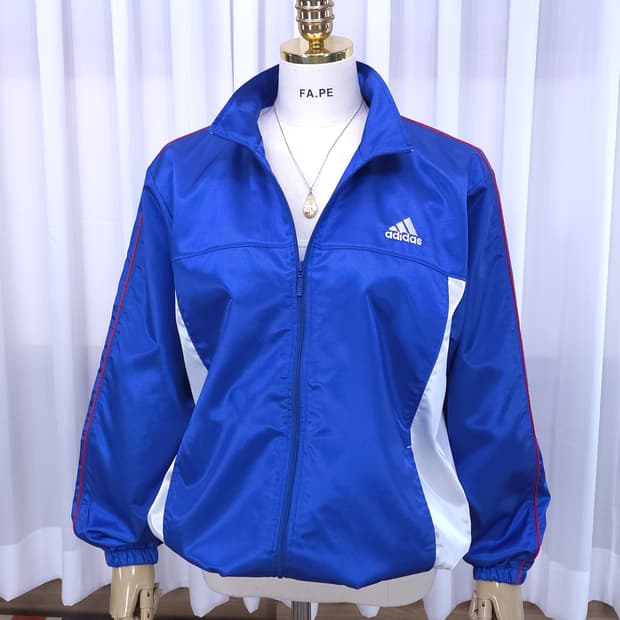 06's 아디다스 블루 화이트 배색 트랙탑