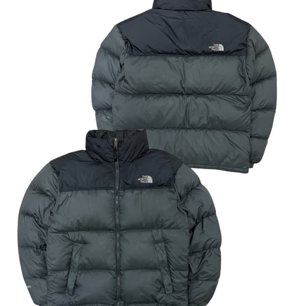노스페이스 눕시 700 구스 다운 자켓 다크 그레이