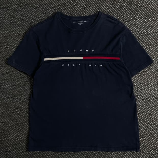 타미힐피거 플래그 빅로고 반팔 티셔츠o 3491