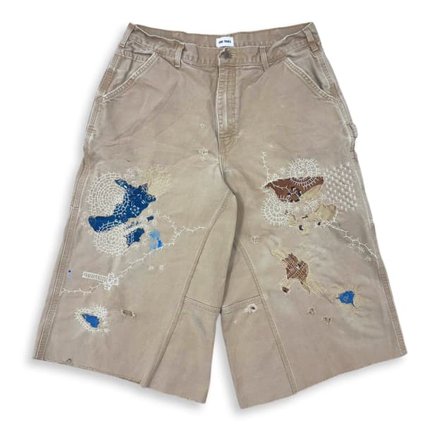 Carhartt Boro Sashiko Distressed Shorts