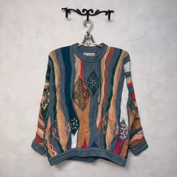 COOGI mute cotton candy cable knit 
