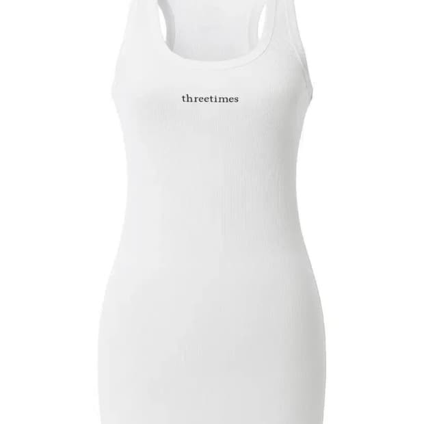 쓰리타임즈 로고탱크탑 S 화이트🤍