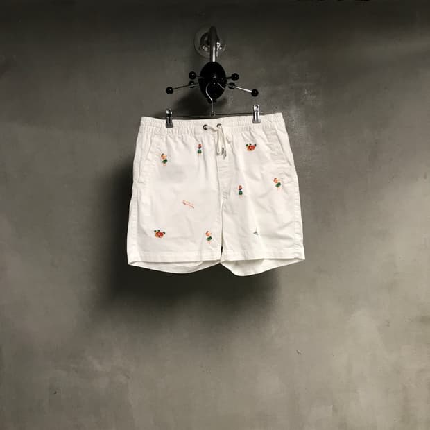 폴로 랄프로렌 멀티 자수 반바지 화이트 M