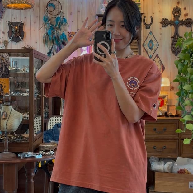 챔피온 선샤인 그래픽 반팔 티셔츠