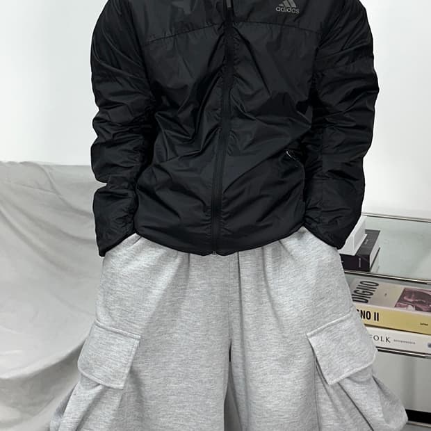 아디다스 블랙 윈드 브레이커 바람막이 XL