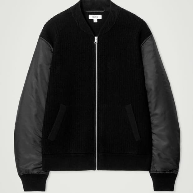 패널 메리노 울 보머 재킷 m