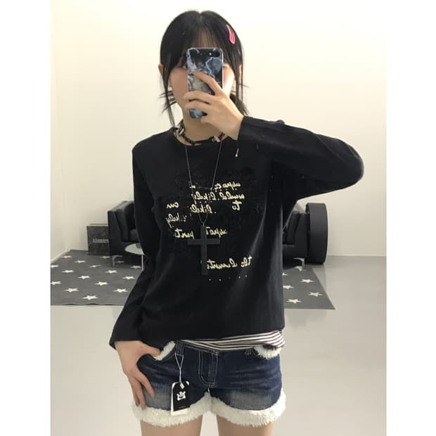 Jpn Kitsch Graphic Long Sleeve T-Shirts
