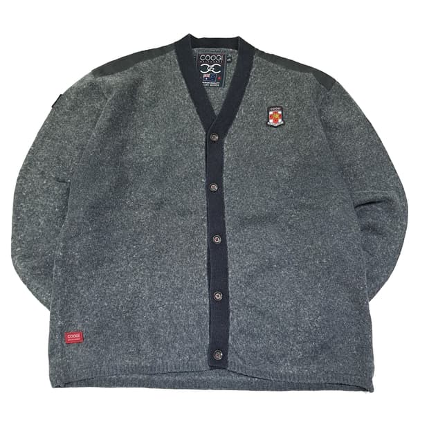 CL142 4XL 쿠지멜버른 혼방 V넥 가디건
