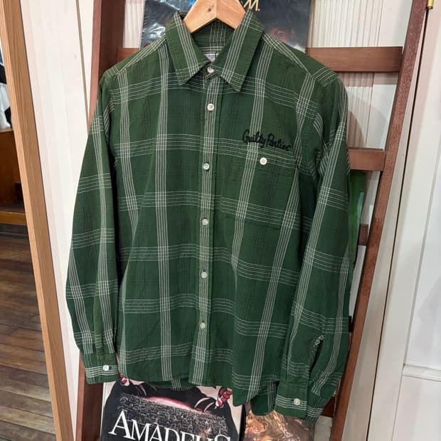 J38 와코마리아 자수 코튼 체크 셔츠 S