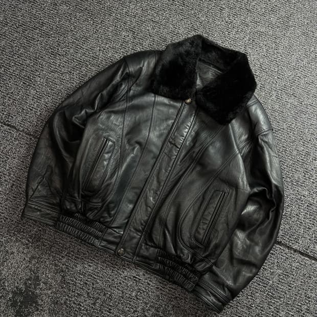 빈티지 아카이브 퍼카라 양가죽 레더 자켓 3226