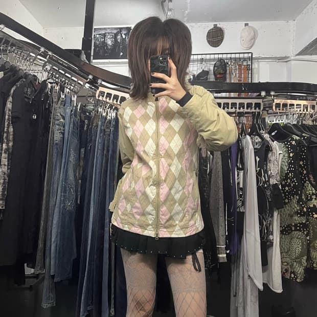 Roxy 체크패턴 경량패딩