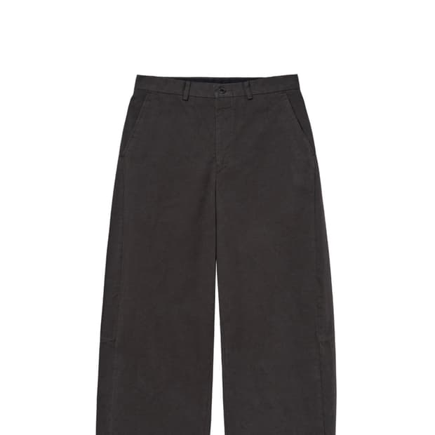Wide Curve Trousers Charcoal