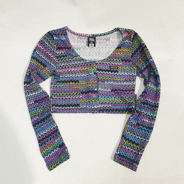 스컬프터 크롭 가디건