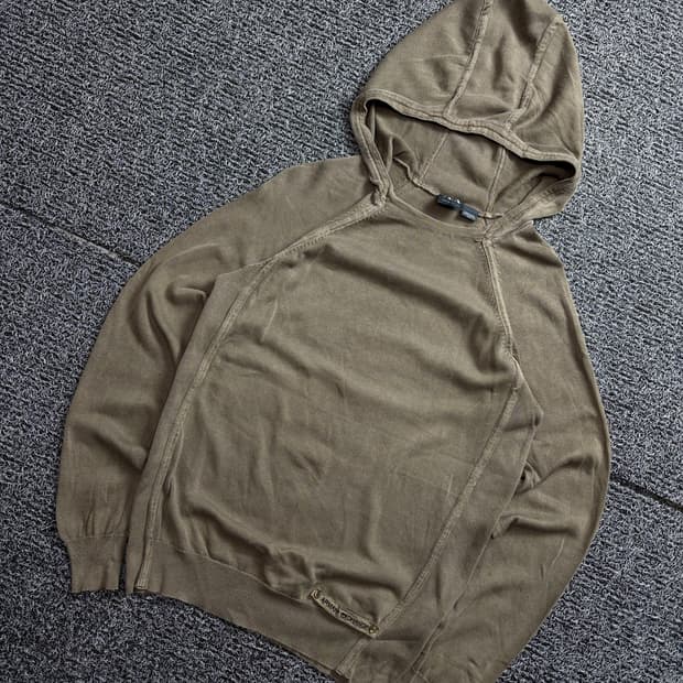 00s 아르마니 익스체인지 y2k 절개 디테일 빈티지 후디 니트 2013