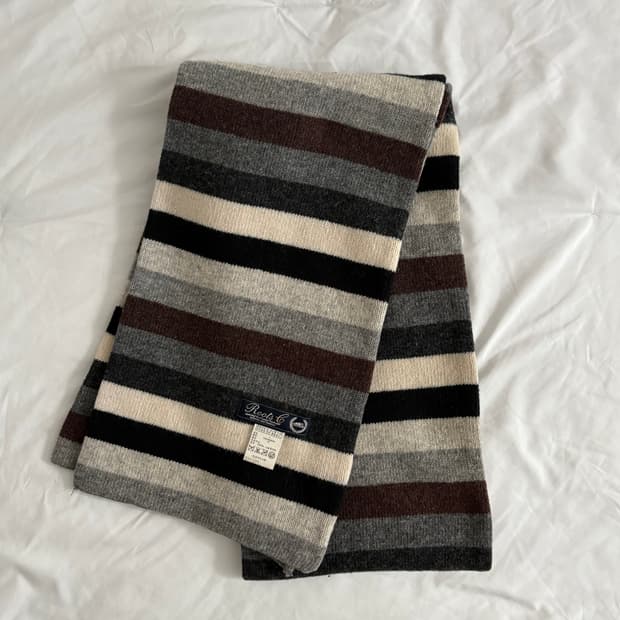ROOTS wool striped muffler 루츠 스트라이프 목도리