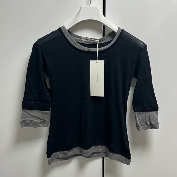 [S]기마구아스 Gemma 레이어드 티셔츠/블랙