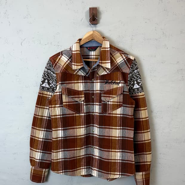 K mayer 빈티지 웨스턴 체크 셔츠