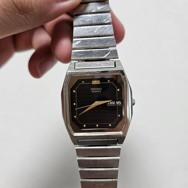 세이코 빈티지 사각 쿼츠 시계 Seiko Cintage Quartz