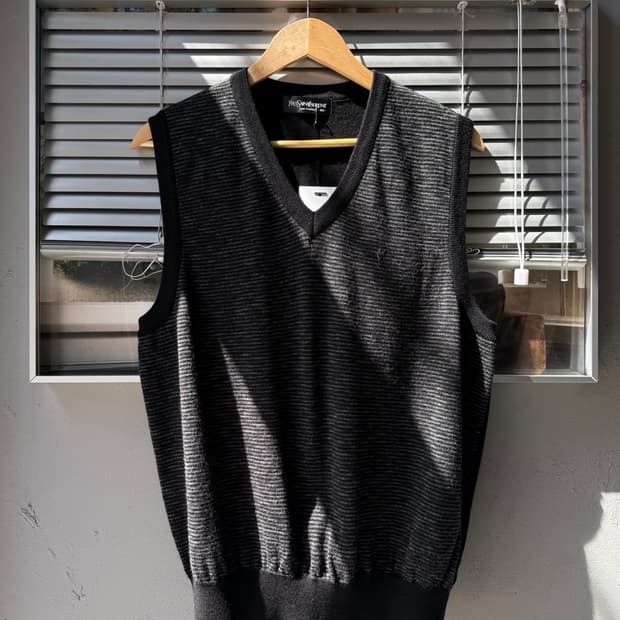 YSL stripe knit vest