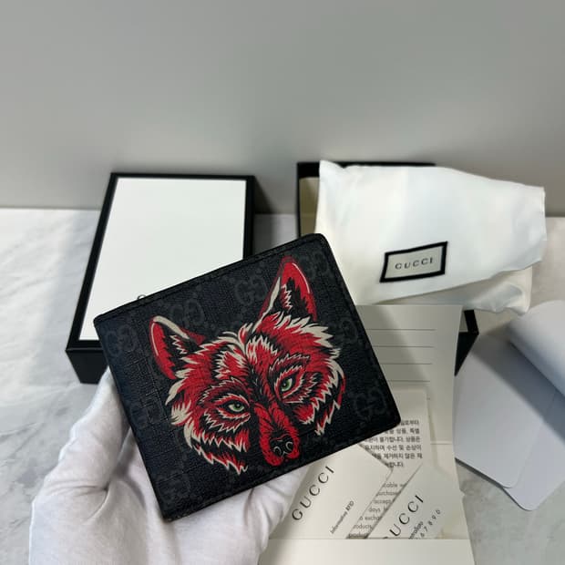 구찌 레드울프 반지갑