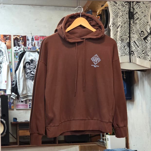 GAP 브라운 오버핏 후드티