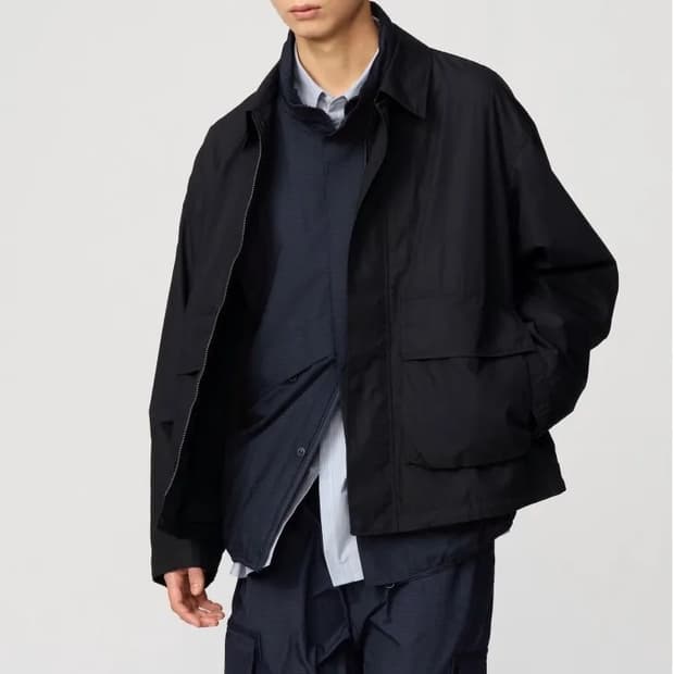 유니클로 코튼쇼트블루종 M