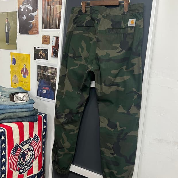 Carhartt wip 칼하트 마샬 카모 플라쥬 조거 팬츠