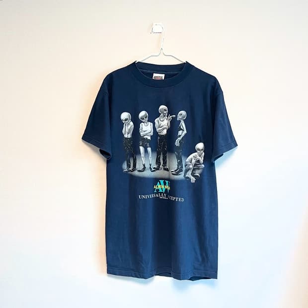 90s 빈티지 외계인 그래픽 아트웍 티셔츠