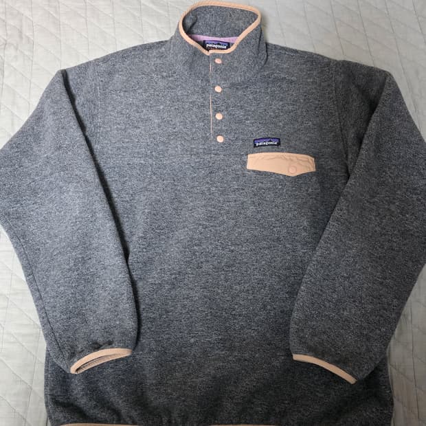 [L] 빈티지 파타고니아 신칠라 플리스 풀오버 그레이/핑크