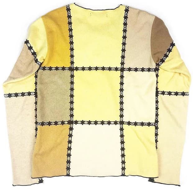 넘버나인 02AW “nowhere man"1of1 캐시미어 패치워크 니트