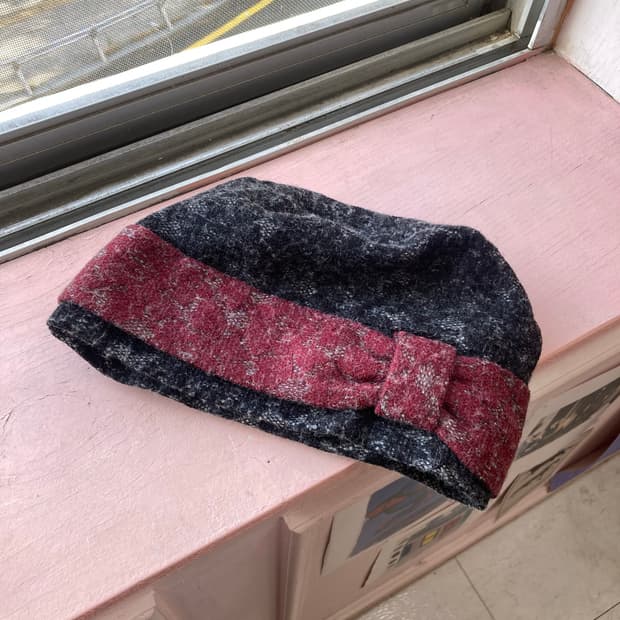 빈티지 리본 버킷햇