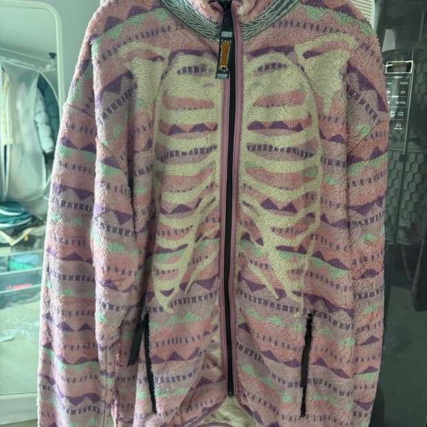 새제품 KAPITAL BONE FLEECE 캐피탈 본 후리스 핑크 5