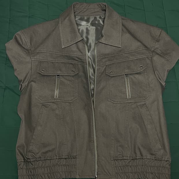 엘무드 컴뱃 밀리터리 트러커 자켓 빈티지카키