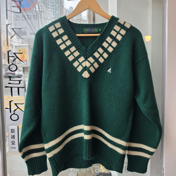 빈폴 90s 딥그린 브이넥니트 [95]