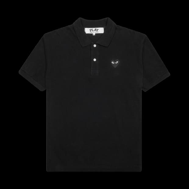 플레이 꼼데가르송 블랙 하트 폴로 셔츠 블랙
