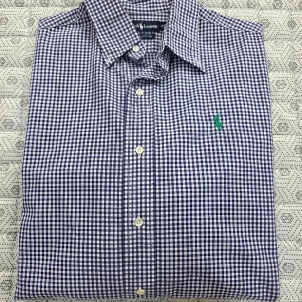 폴로 랄프로렌 체크 셔츠 블루 95