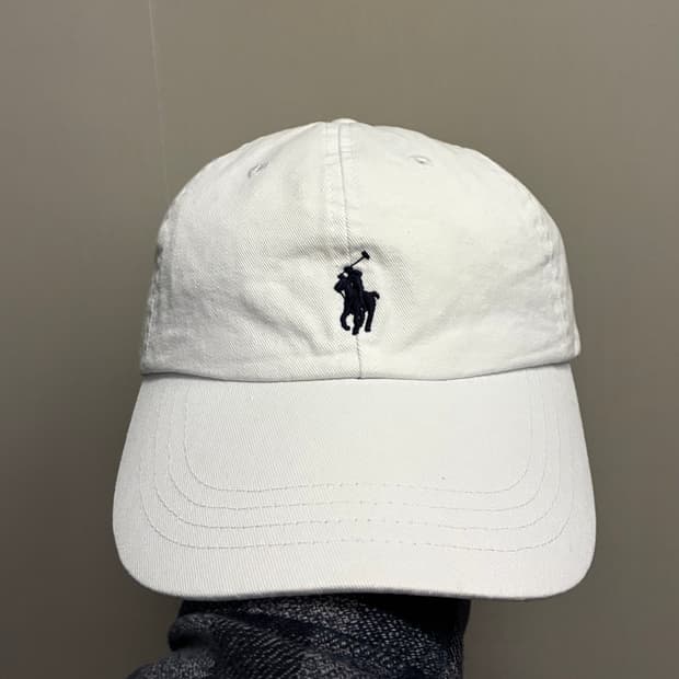 (F)폴로랄프로렌 화이트 베이스볼 기본 볼캡모자(폴로볼캡)