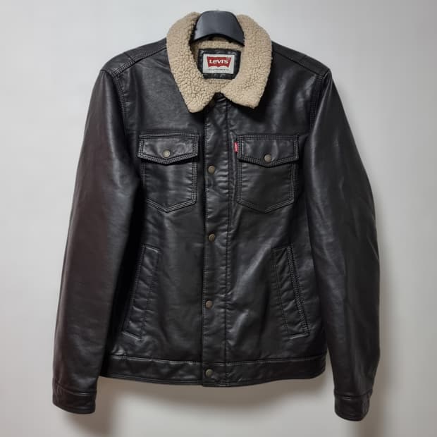 리바이스 쉐르파 레더 트러커 자켓 95